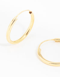 Gold Plated Sterling Silver 25mm Hoop Earrings - link has visual effect only