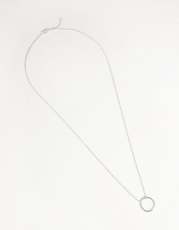 Sterling Silver Open Circle Necklace
