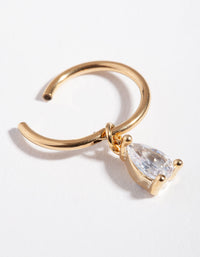 Surgical Steel Gold Pear Belly Ring - link has visual effect only