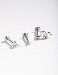 Surgical Steel Diamante & Snake Flat Back Pack - link has visual effect only