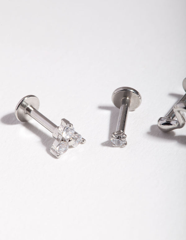 Surgical Steel Diamante & Snake Flat Back Pack