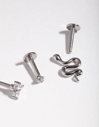 Surgical Steel Diamante & Snake Flat Back Pack - link has visual effect only