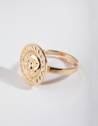Gold Sunface Ring - link has visual effect only