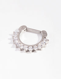 Surgical Steel Cubic Zirconia Septum - link has visual effect only