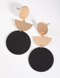 Gold Coated Disc Drop Earrings - link has visual effect only