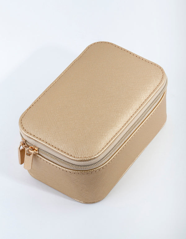 Rectangular Gold Jewellery Box