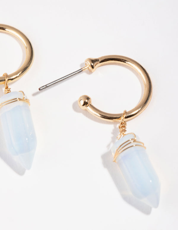 Gold Mini Shard Hoop Earrings