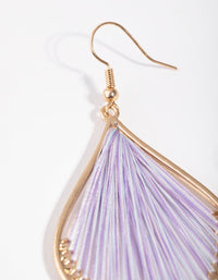 Gold Harp Drop Earrings - link has visual effect only