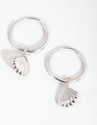 Sterling Silver Shell Hoop Earrings - link has visual effect only