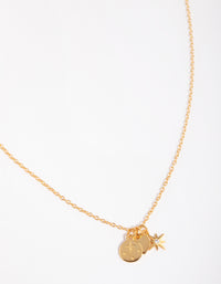 Gold Plated Sterling Silver Celestial Charm Necklace - link has visual effect only