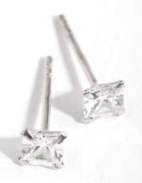 Sterling Silver 0.5ct Cubic Zirconia Earrings - link has visual effect only