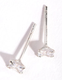 Sterling Silver 0.5ct Cubic Zirconia Earrings - link has visual effect only