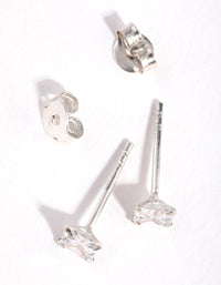 Sterling Silver 0.5ct Cubic Zirconia Earrings - link has visual effect only