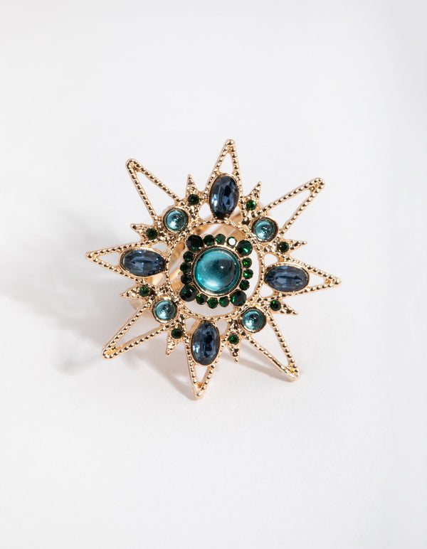 Gold Statement Star Ring