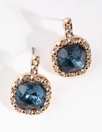 Gold Vintage Stone Stud Earrings - link has visual effect only