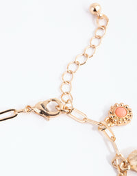 Gold Shell Conch Charm Bracelet - link has visual effect only