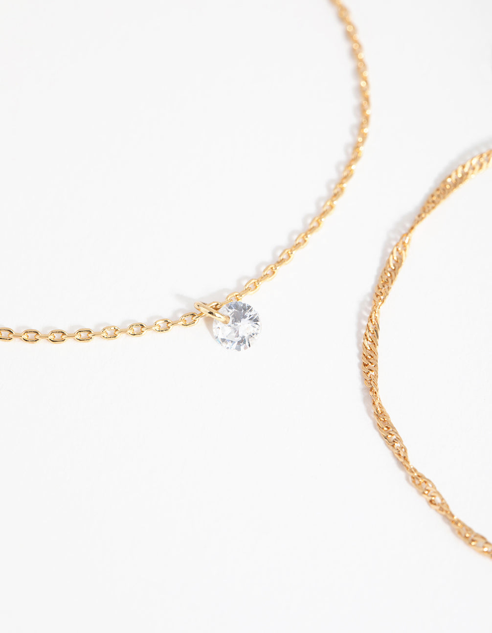 18ct Gold Plated April Cubic Zirconia Bracelet Set