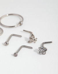 Surgical Steel Flower & Bee Nose 6-Pack - link has visual effect only