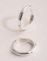 Silver Simple Huggie Earrings - link has visual effect only