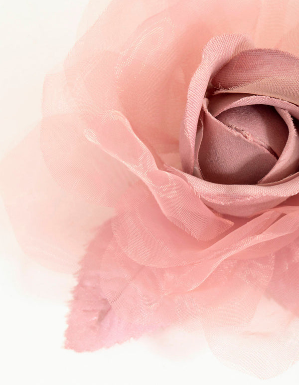 Mixed Fabric Rose Corsage