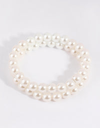 Pearl Stretch Bracelet Set - link has visual effect only