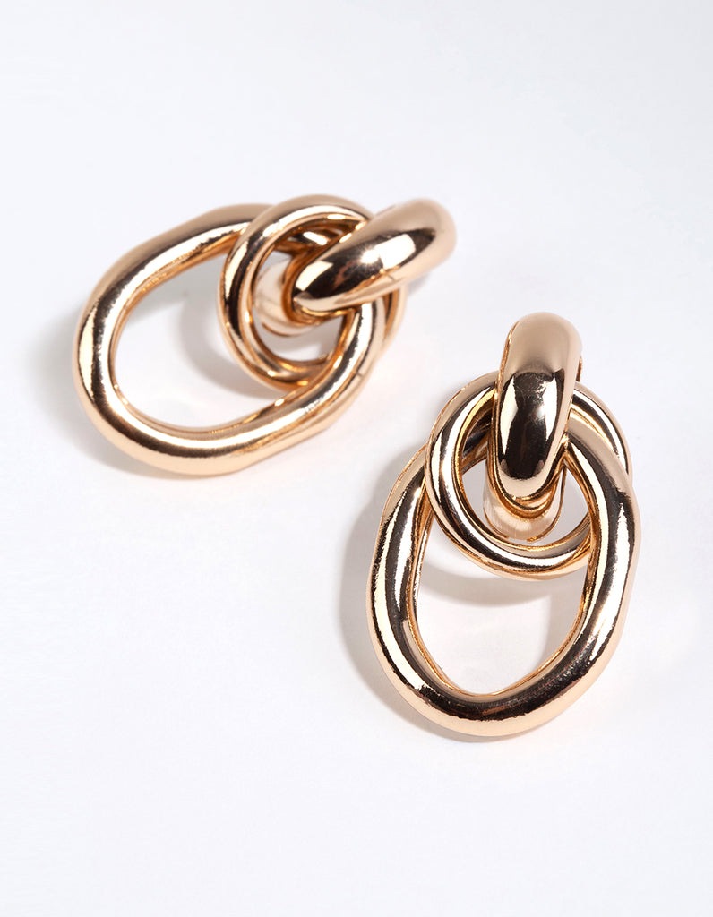 Gold Link Loop Drop Earrings - Lovisa