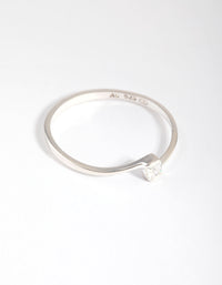 Sterling Silver Cubic Zirconia Ring - link has visual effect only