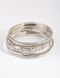 Silver Statement Bangle Pack - link has visual effect only
