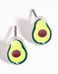 Silver Avocado Stud Earrings - link has visual effect only