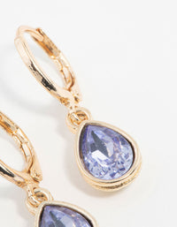 Purple Dainty Huggie Earrings - link has visual effect only