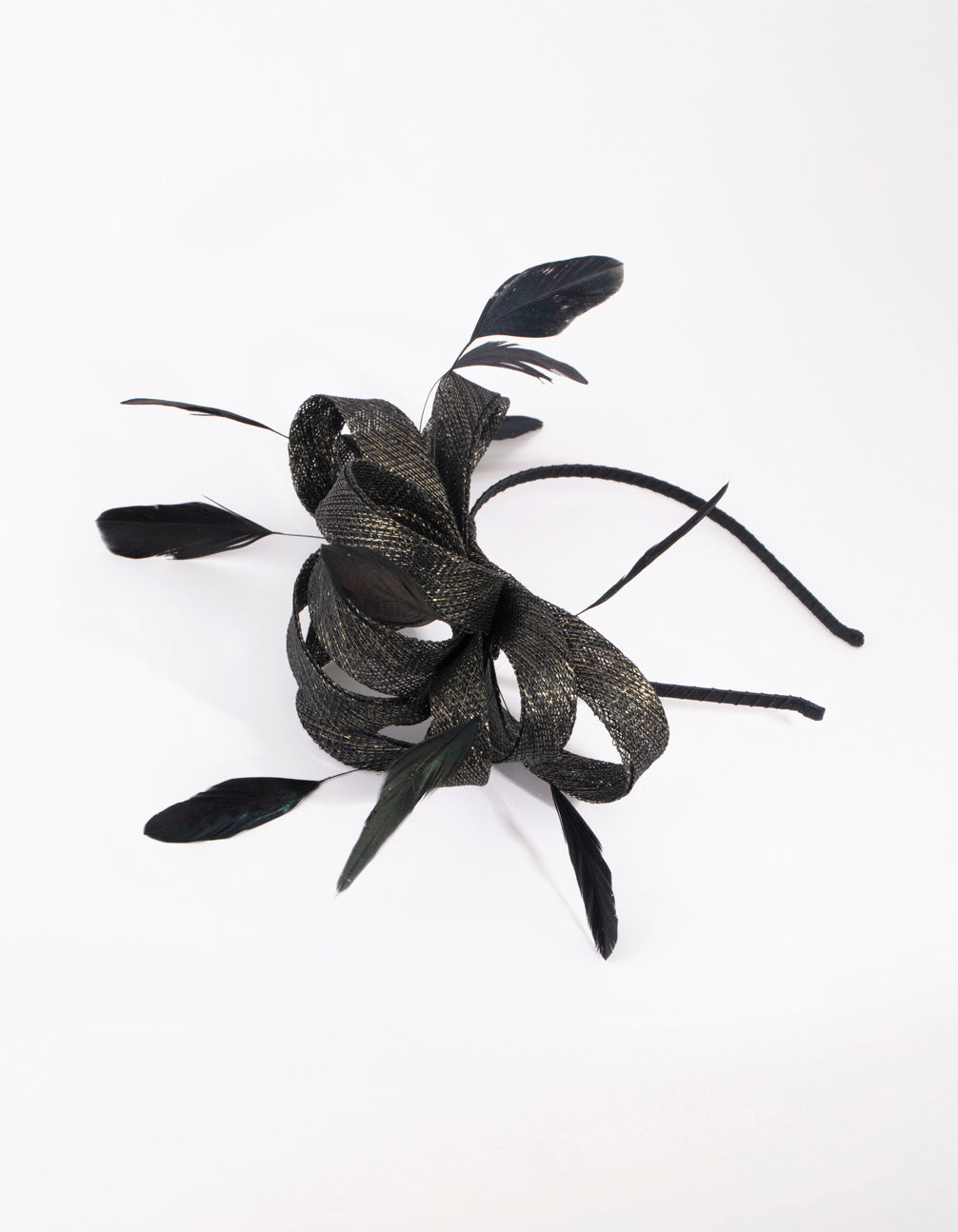 Metallic Feather Alice Band