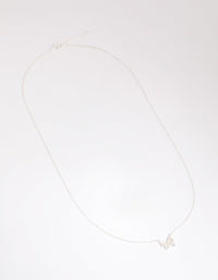 Sterling Silver Pave Butterfly Necklace - link has visual effect only