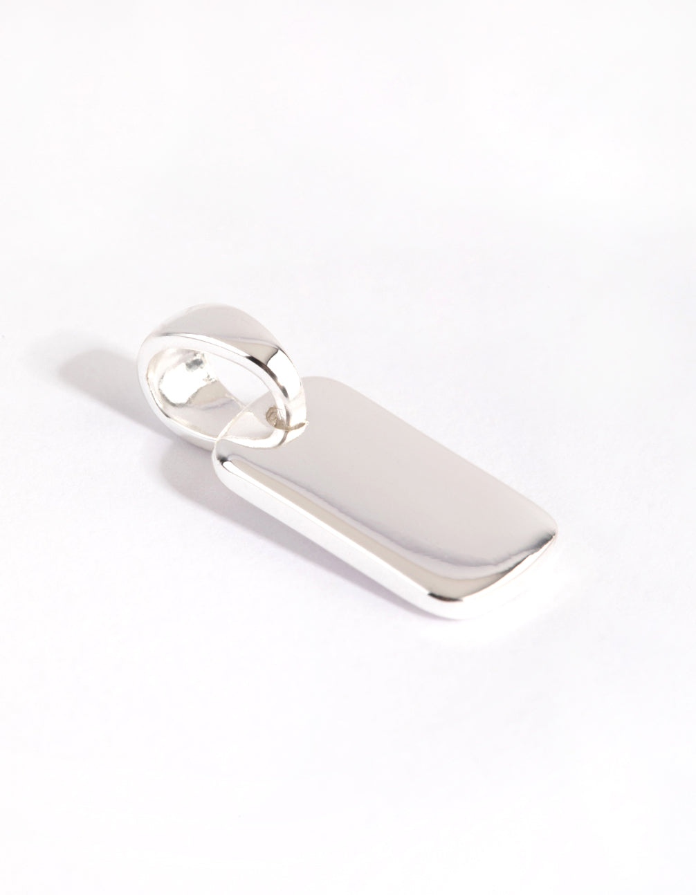 Silver Plated Mini Tag Charm