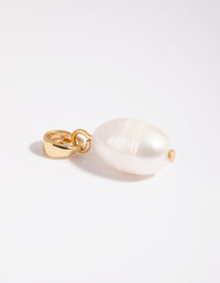Gold Plated Freshwater Pearl Charm - link has visual effect only