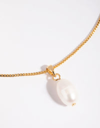 Gold Plated Freshwater Pearl Charm - link has visual effect only