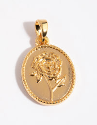 Gold Plated Vintage Flower Charm - link has visual effect only