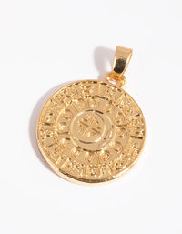 Gold Plated Aztec Coin Charm - link has visual effect only