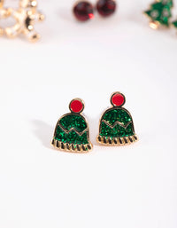 Kids Festive Hat & Bow Stud Earring 6-Pack - link has visual effect only