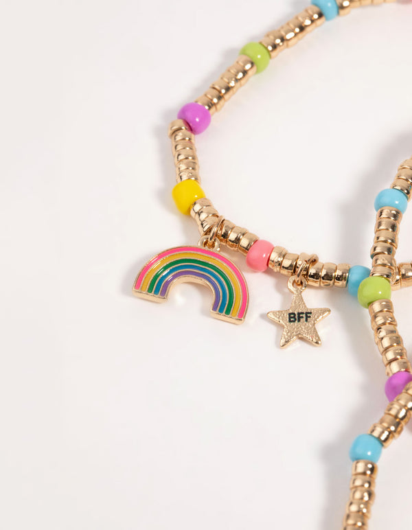 Kids Rainbow Star Best Friend Bracelet Pack