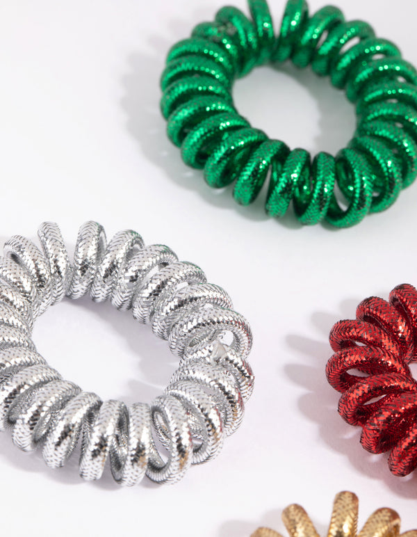 Kids Metallic Hair Spirals