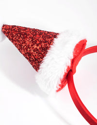 Kids Festive Glitter Santa Hat Headband - link has visual effect only