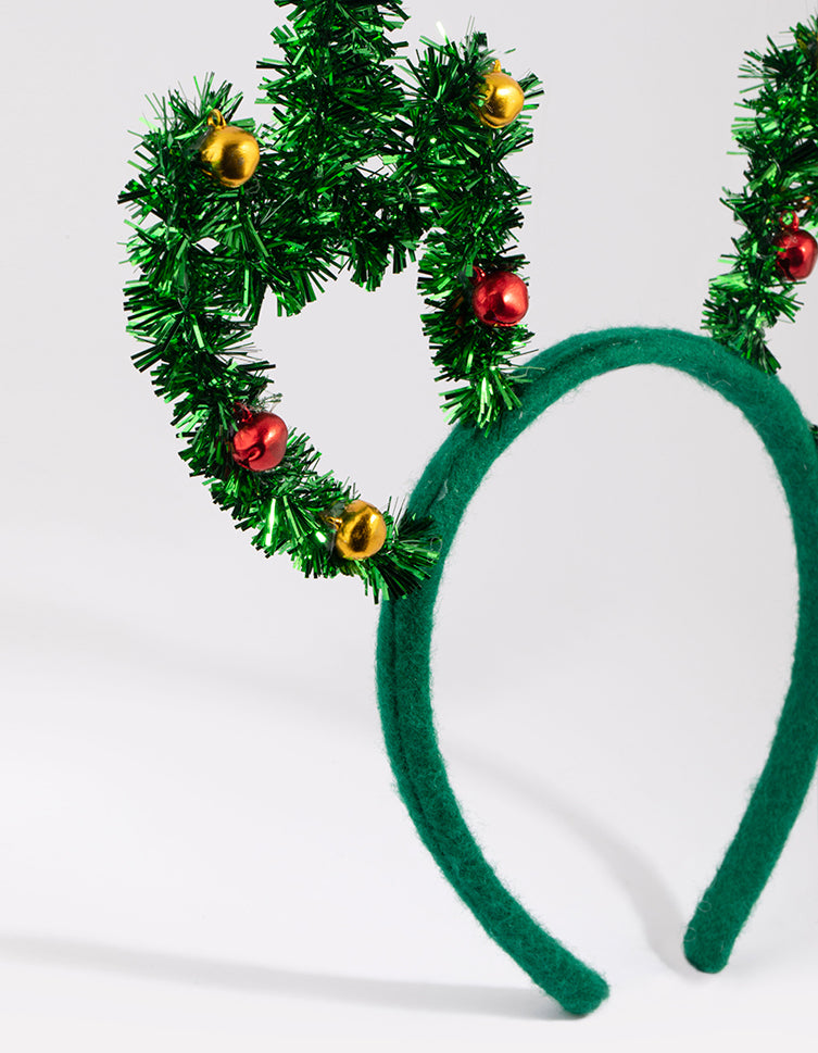 Kids Festive Tinsel Bell Antler Headband