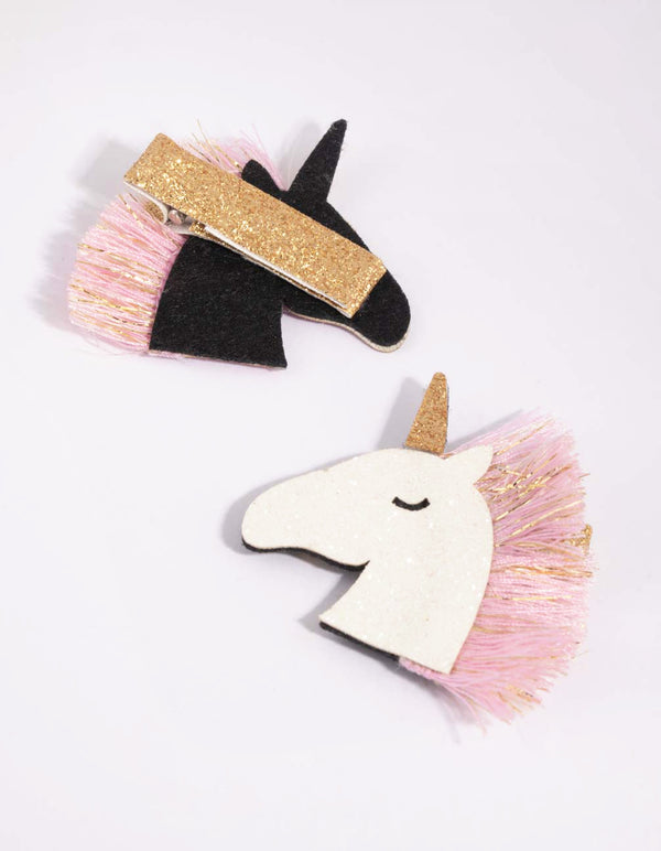 Kids Glitter Unicorn Clips
