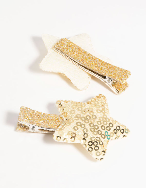 Kids Sequin Star Clips