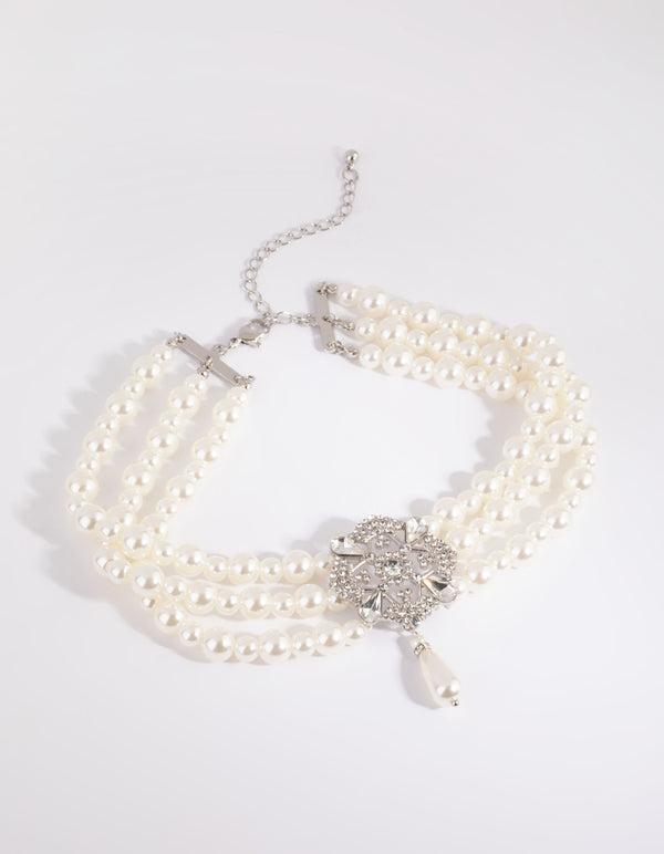 Silver Glamorous Choker