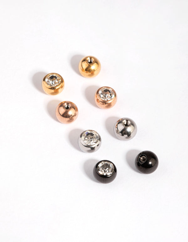 Mixed Surgical Steel Barbell Ball Replacements