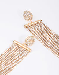 Gold Diamante Drop Earrings - link has visual effect only