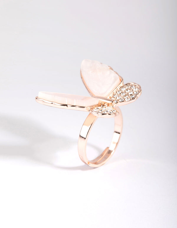 Rose Gold Butterfly Ring