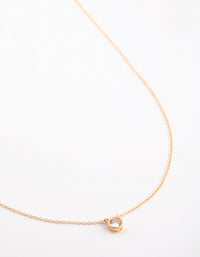 Gold Plated Bezel Pendant Necklace - link has visual effect only