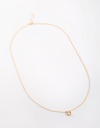 Gold Plated Bezel Pendant Necklace - link has visual effect only